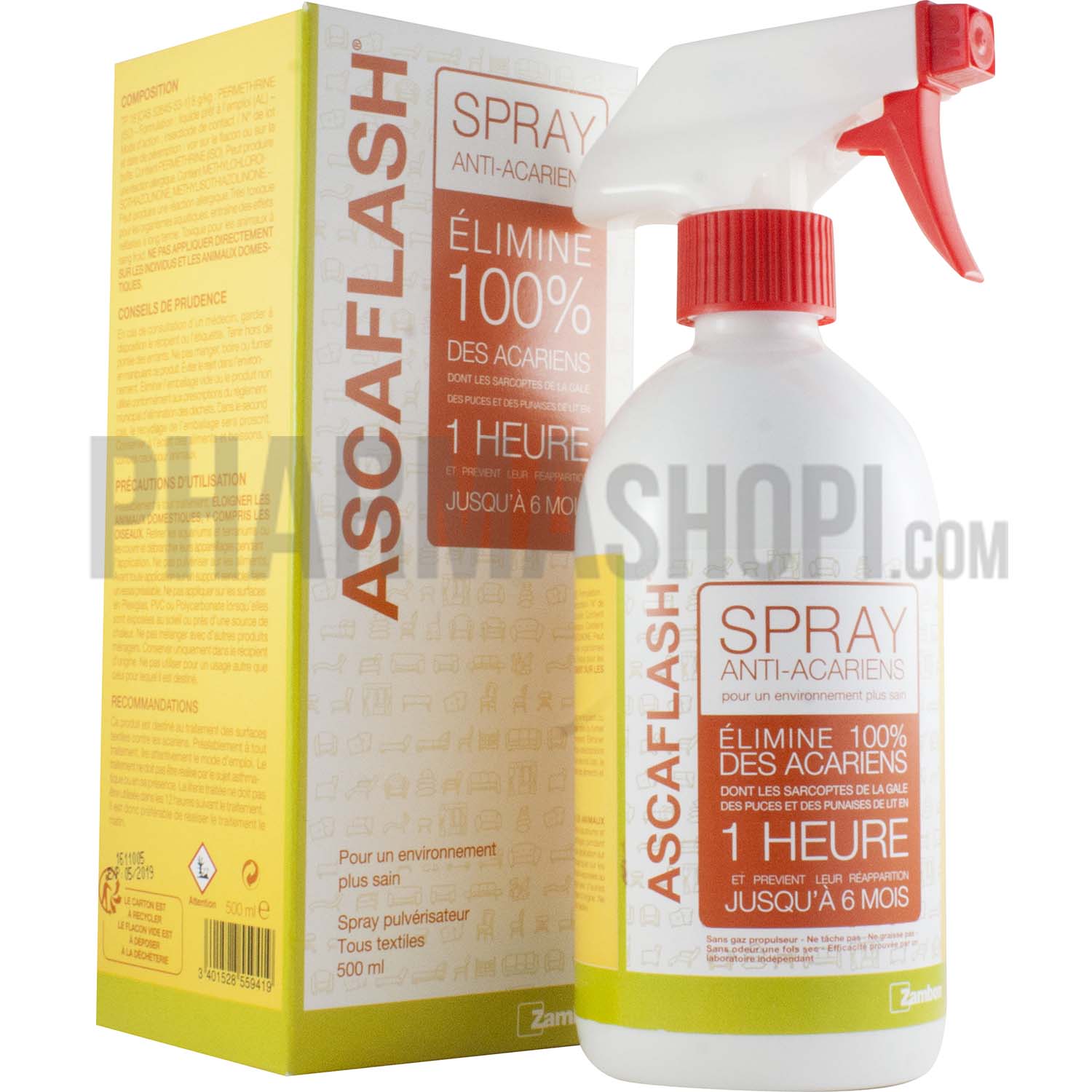 Gerobug Spray anti-acariens 1000 ml - Spray anti-acariens pour matelas,  coussins et textiles - Anti-acariens - Lutte efficace contre les nuisibles