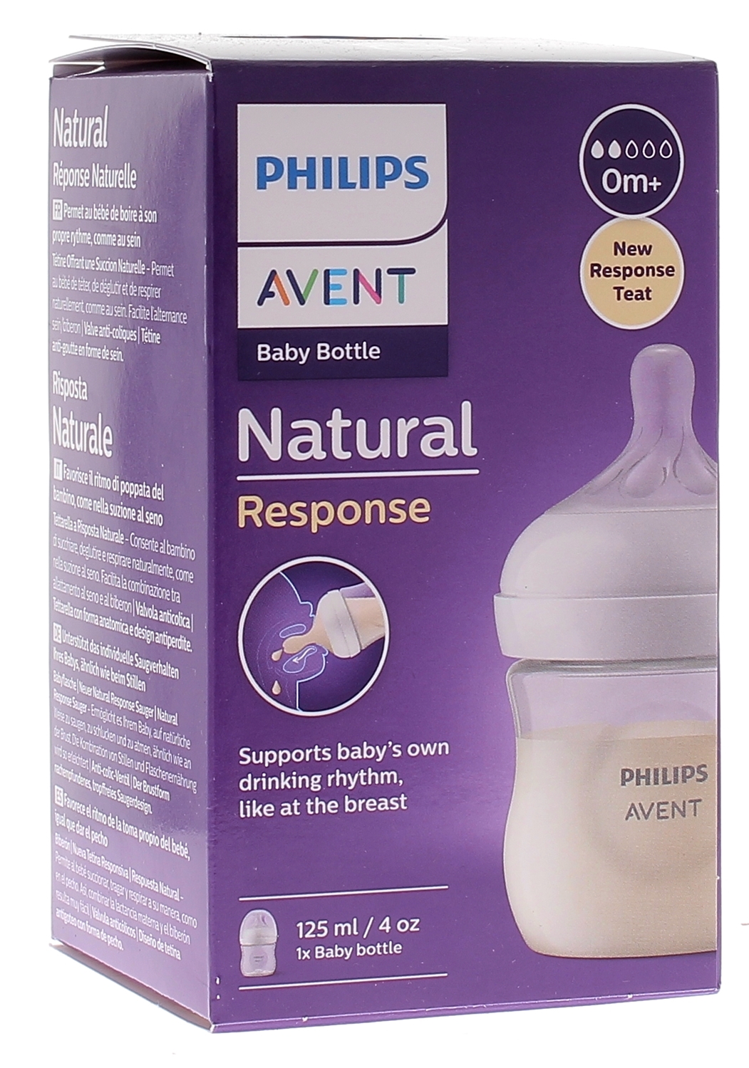 Philips Avent Biberon anti-colique avec valve AirFree Transparent 125 ml