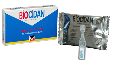 Biocidan 0,1mg/0,4ml collyre en récipient unidose 10 récipients