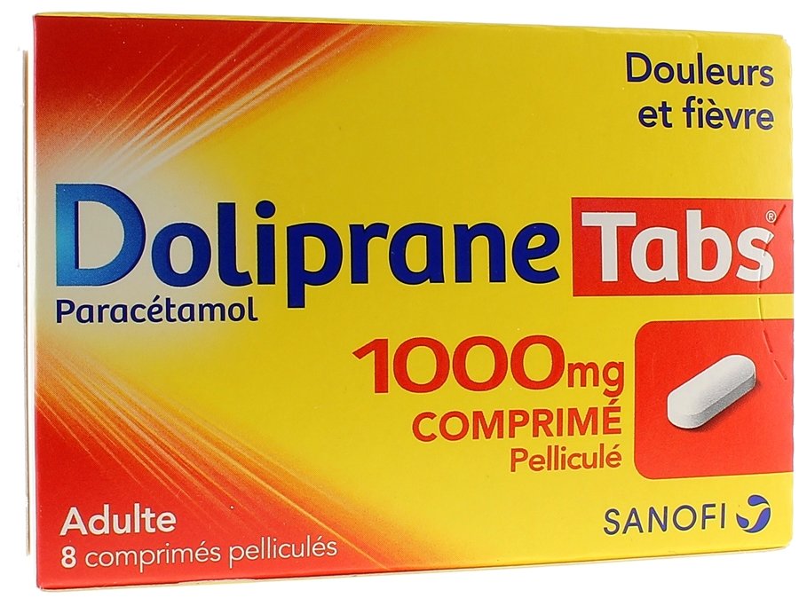 Doliprane Tabs 1000 mg comprimé contre les douleurs et fièvre