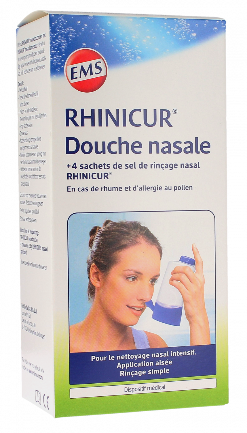 Rhinicur Douche Nasale + 4 Sachets Sel Rincage - Acheter en ligne