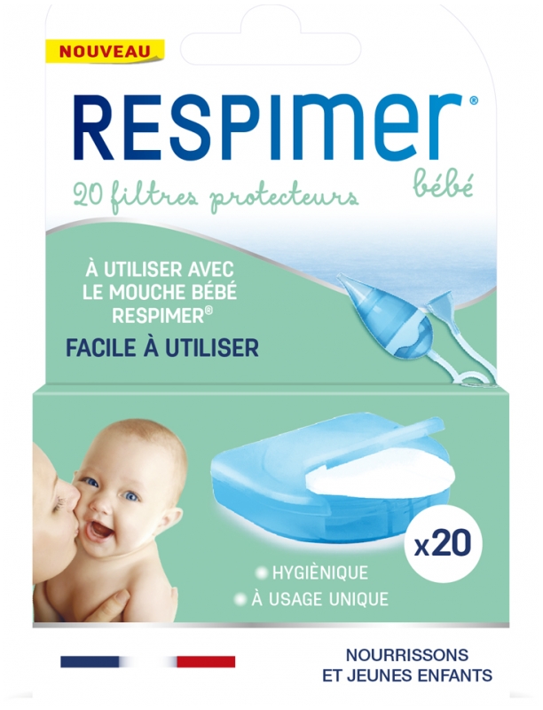 PHYSIOMER - Mouche bébé avec embout nasal souple + 5 filtres