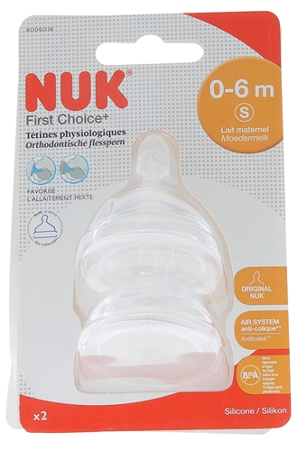 Tétine silicone 1er âge base large lait épaississant NUK