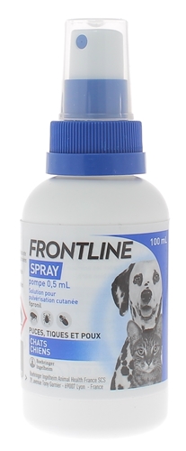 Frontline spray chats et chiens - prévention et traitement des parasites  externes