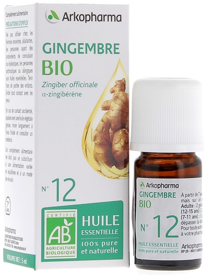 Gingembre - Huile essentielle bio - 10 ml