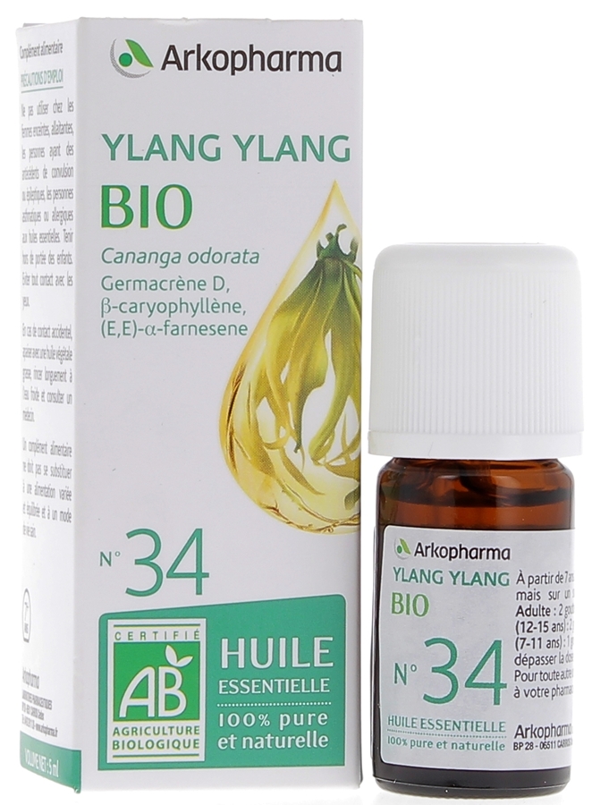 Huile Essentielle Ylang Ylang Bio n°34 Arkopharma