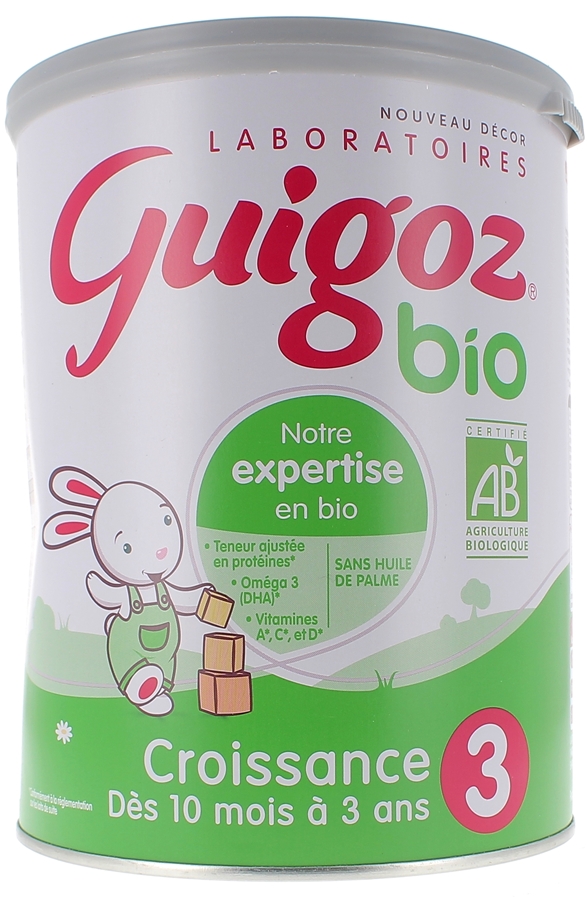 Guigoz Bio 3 Croissance lait 3ème âge 800gr