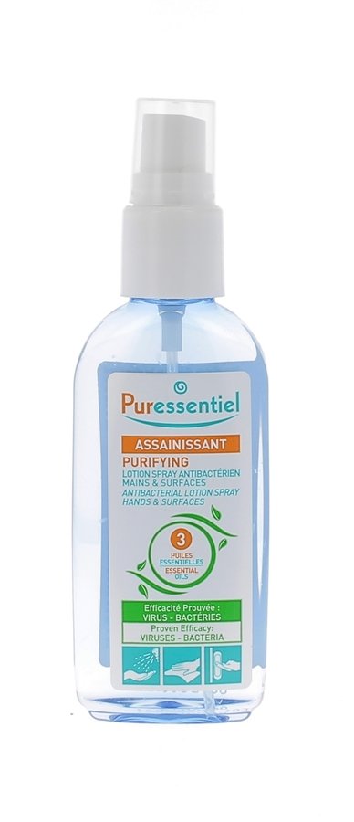 Puressentiel lotion spray antibactérien - Désinfection Mains Surfaces