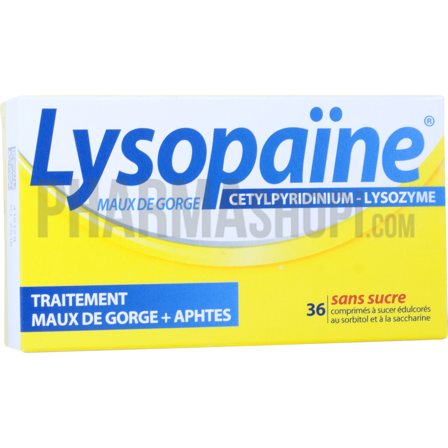 Lysopaïne Ambroxol 20mg Maux de Gorge Aigus 18 pastilles