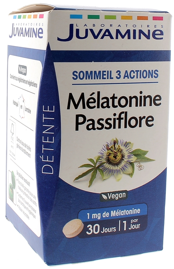 Melatonine Passiflore Sommeil 3 Actions Juvamine