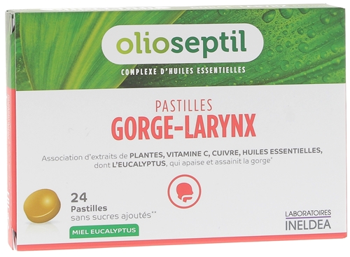 Olioseptil pastilles gorge larynx miel eucalyptus - apaiser mal de
