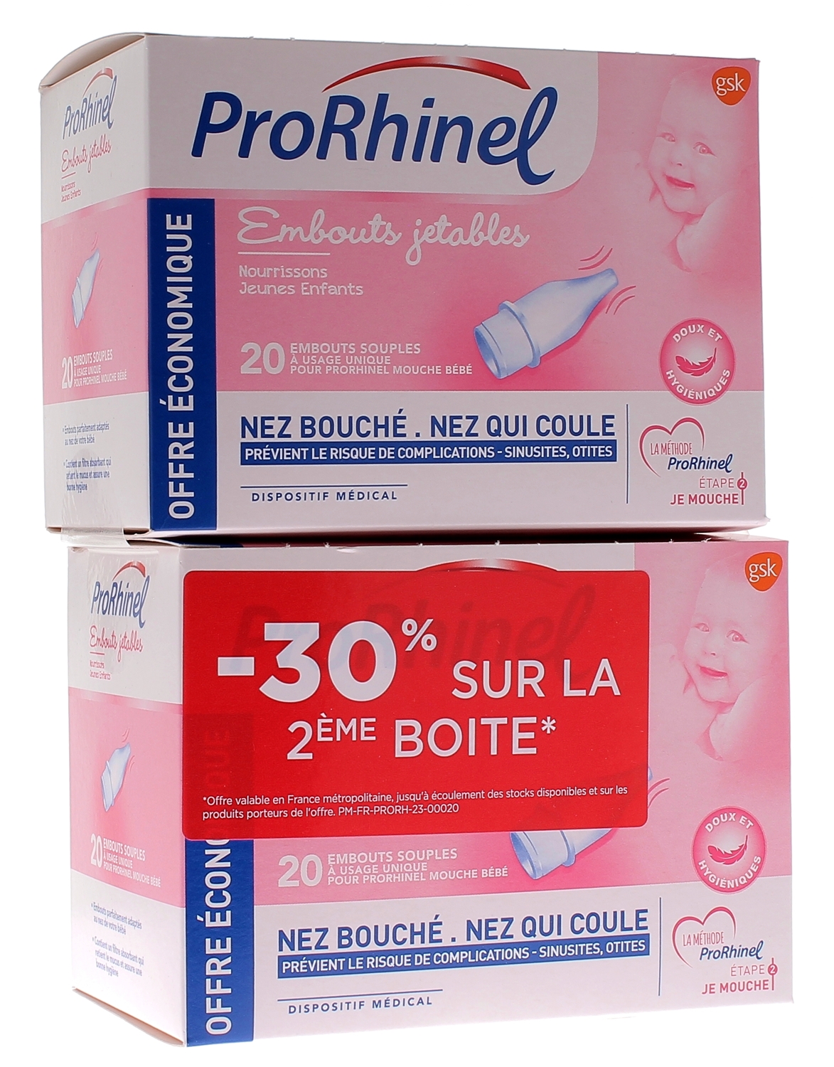 PRORHINEL Mouche bébé + 2 embouts jetables - Pharma-Médicaments.com