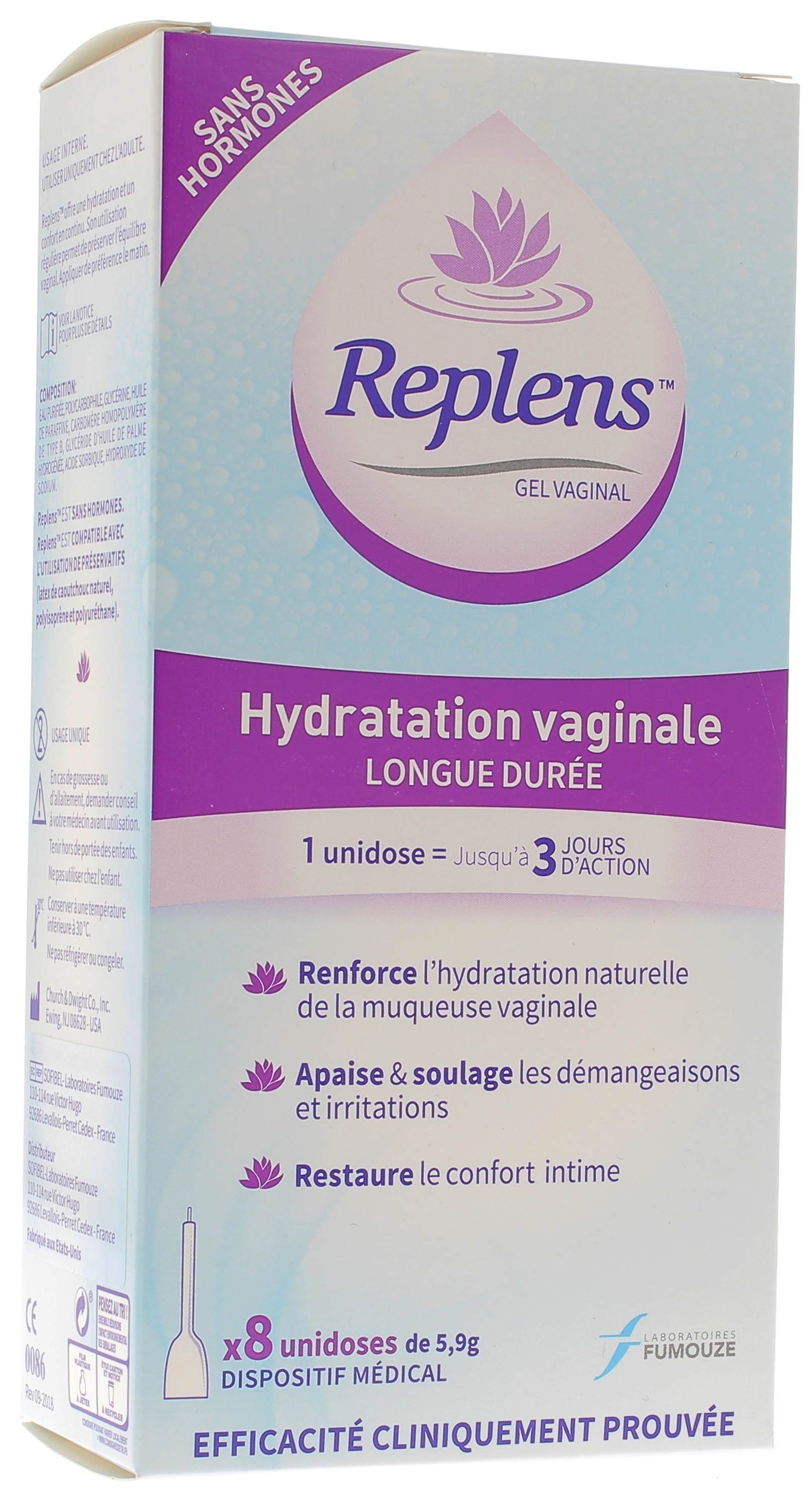 Replens Gel Vaginal : hydratation vaginale longue durée