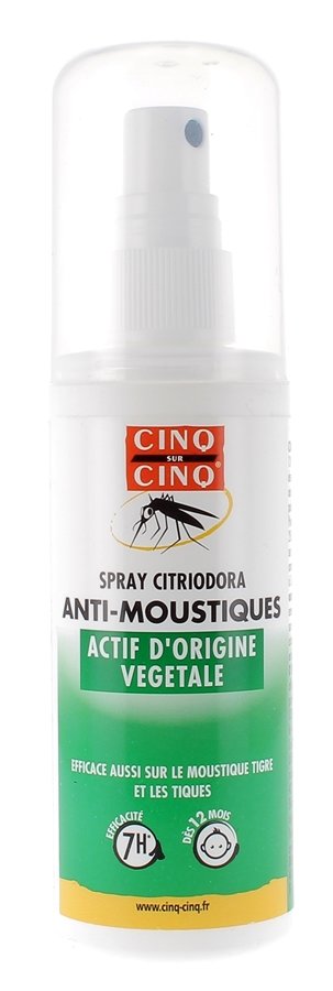 cinq sur cinq lotion anti-moustiques tropic spray 2x75ml