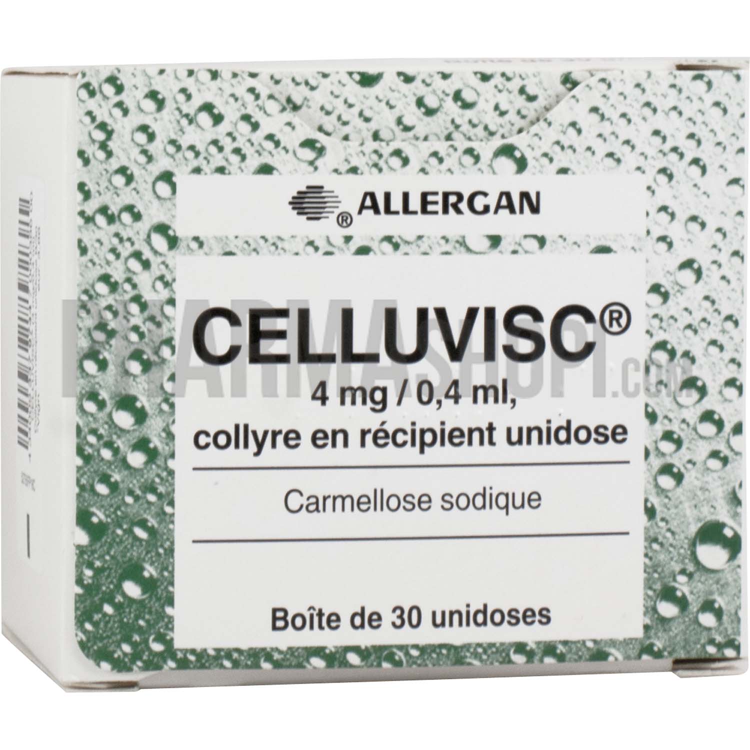 CELLUVISC Collyre 4mg/0,4 ml : sécheresse de l'œil et yeux irrités