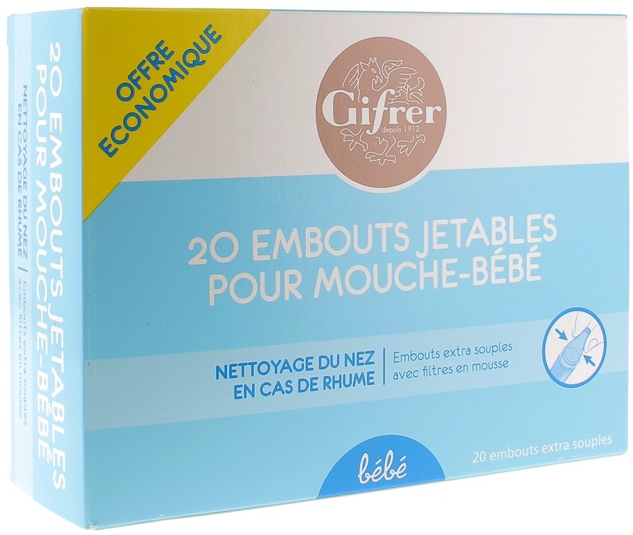 Mouche Bébé Embout Extra Doux et Souple + 5 Filtres Protecteurs LABORATOIRE  DE LA MER