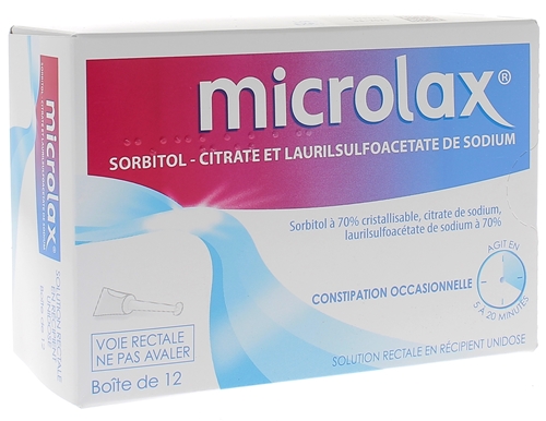 Microlax solution rectale constipation 12 unidoses
