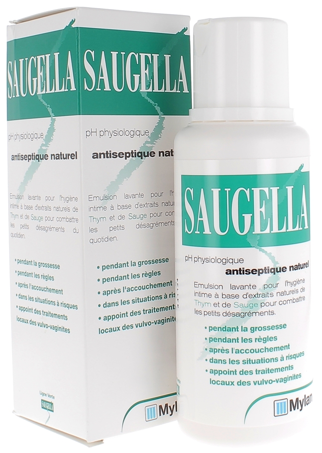 Saugella : Antiseptique naturel émulsion lavante Saugella, flacon de 250 ml