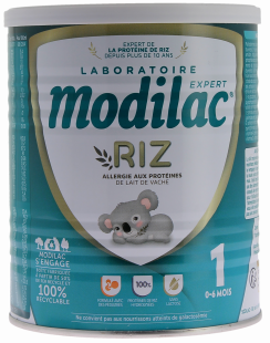 Pharmacie boulakhrass - La gamme Modilac Expert Riz convient pour les  nourrissons allergiques aux protéines de lait de vache et/ou intolérants au  lactose Protéines de riz partiellement hydrolysées pour les bébés  allergiques