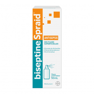 Biseptine Spraid Plaies Superficelles Solution pour Application Cutanée 50  ml