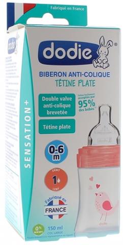 Dodie sensation+ biberon debit 2 anti colique 0-6 mois 270 ml - Pharmacie  Cap3000