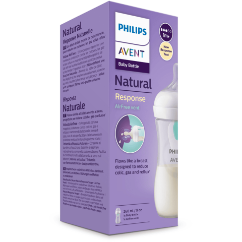 Pack de 2 biberones de 125 ml Natural Response AirFree de Philips
