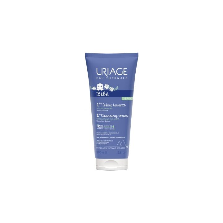 1ère crème lavante bébé Uriage - tube de 200ml