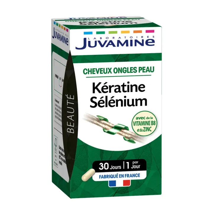 Kératine sélénium Juvamine - pot de 30 gélules 