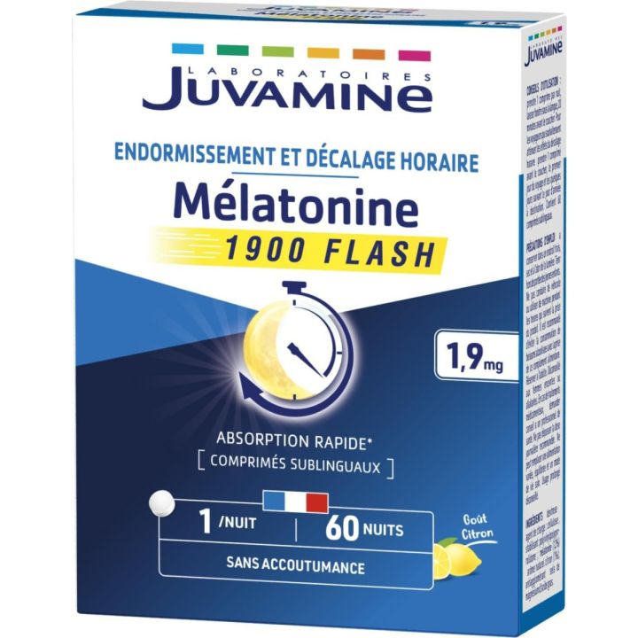 Mélatonine 1900 Flash Juvamine - boîte de 60 comprimés