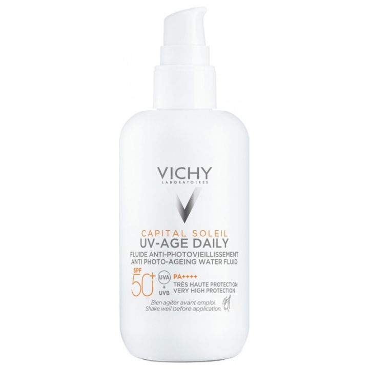 Capital Soleil UV-Age Daily fluide anti-photovieillissement SPF50+ Vichy - flacon-pompe de 80ml