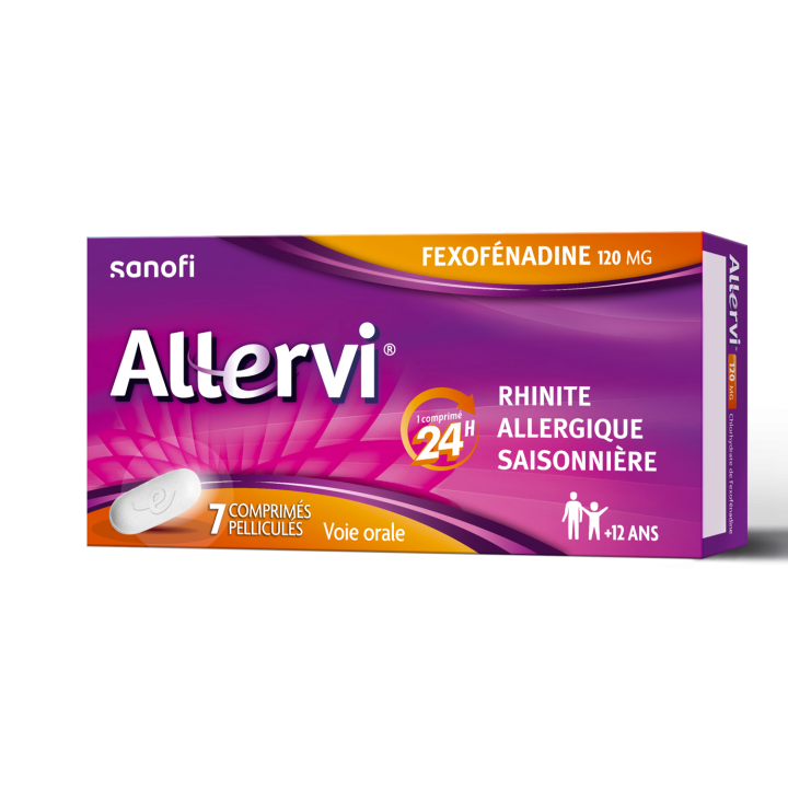 Allervi 120 mg - boîte de 7 comprimés pelliculés