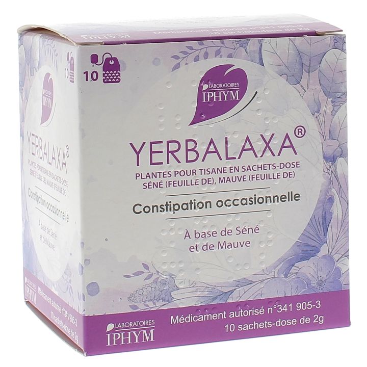 Yerbalaxa tisane contre la constipation occasionnelle  - boîte de 10 sachets-dose