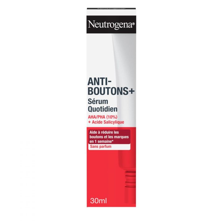 Anti-bouton+ sérum quotidien AHA/PHA Neutrogena - tube de 30ml