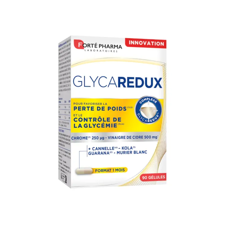 Glycaredux perte de poids Forté Pharma - boîte de 90 gélules