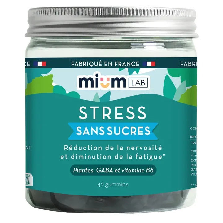 Stress gummies sans sucres Mium Lab - pot de 42 gummies