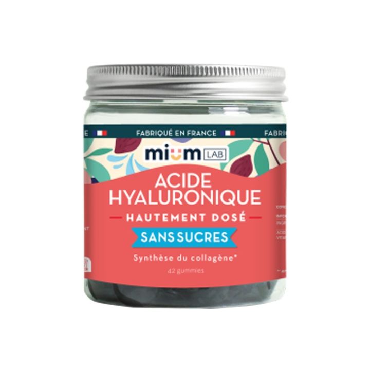 Acide hyaluronique gummies sans sucres Mium Lab - pot de 42 gummies