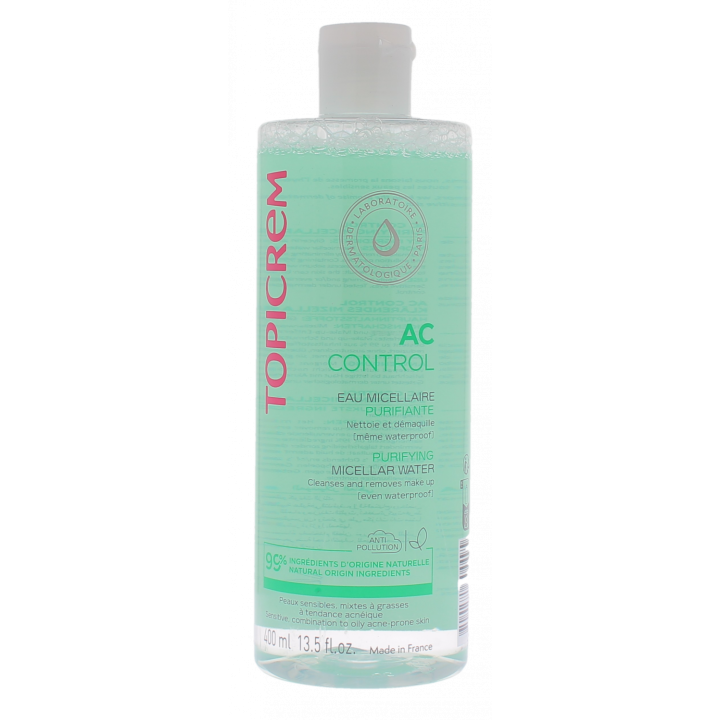 AC Control Eau micellaire purifiante Topicrem - flacon de 400 ml