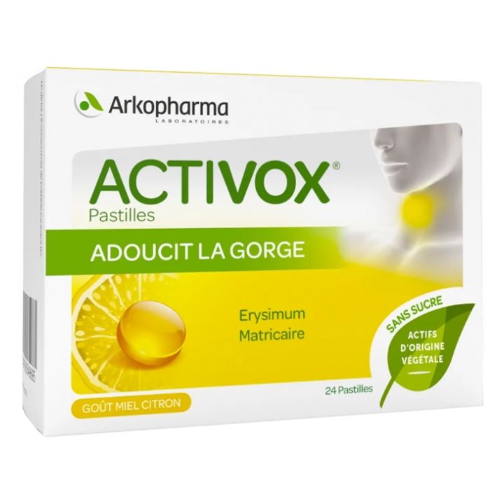 Activox arôme miel citron Arkopharma - boîte de 24 pastilles