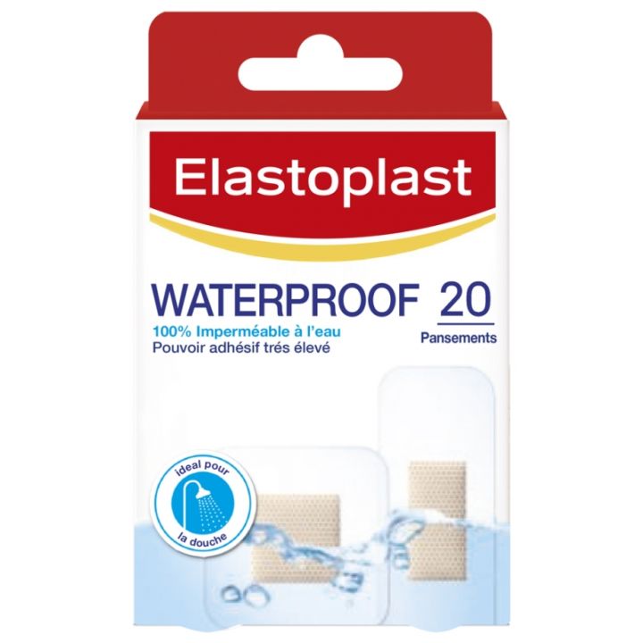 Waterproof pansement 100% résistant à l'eau Elastoplast - boite de 20 pansements