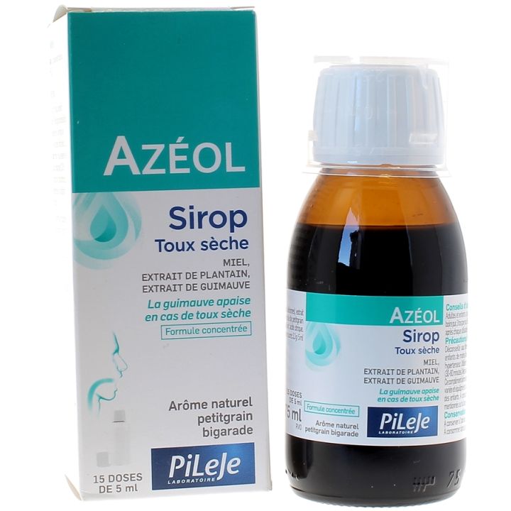 Azéol sirop pour toux sèche Pileje - flacon de 75 ml