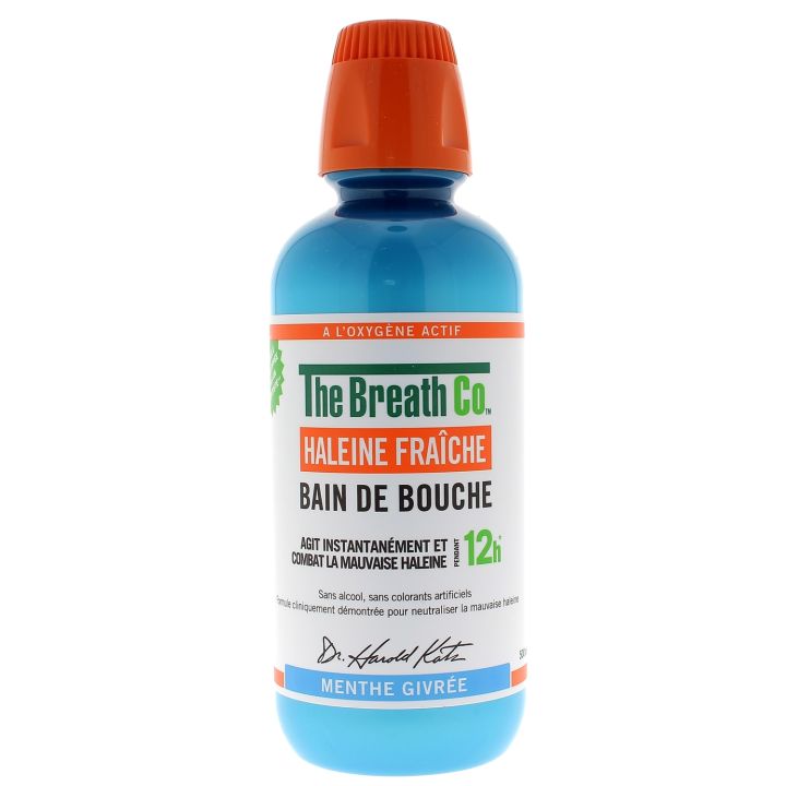 Bain de bouche haleine fraîche menthe givrée The Breath Co - flacon de 500ml