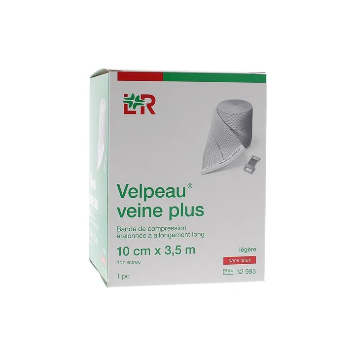 Bande de compression veine plus légère sans latex Velpeau - 1 bande de 10cm x 3,5m