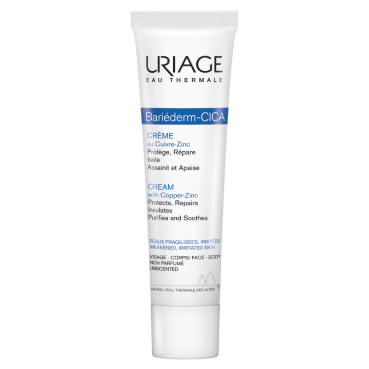 Bariéderm cica-crème réparatrice au Cu-Zn Uriage - tube de 40 ml