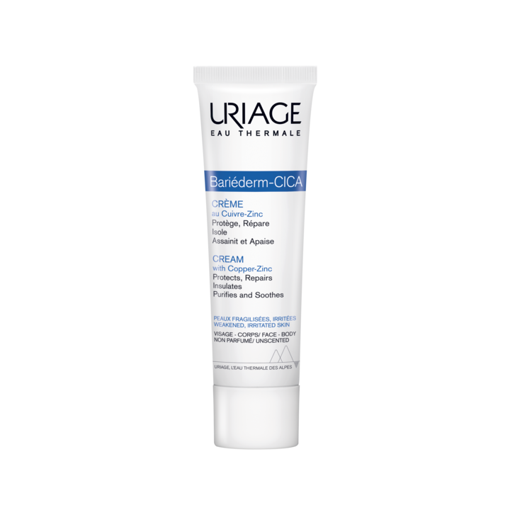 Bariéderm cica-crème réparatrice au Cu-Zn Uriage - tube de 15 ml