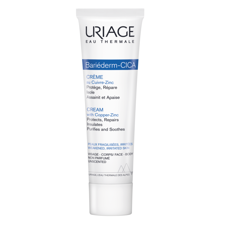 Bariéderm cica-crème réparatrice au Cu-Zn Uriage - tube de 100 ml