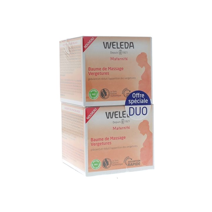 Baume de massage vergetures Weleda Maternité - lot de 2 pots de 150ml