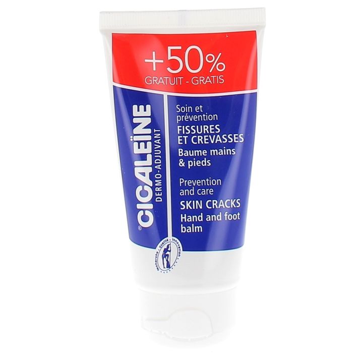 Baume mains et pieds fissures et crevasses Cicaleïne - tube de 75 ml +50% gratuit