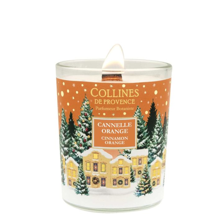 Bougie parfumée Cannelle Orange Collines de Provence - bougie de 75g