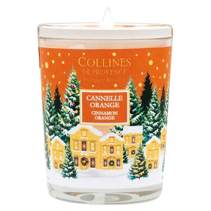 Bougie parfumée Cannelle Orange Collines de Provence - bougie de 180g