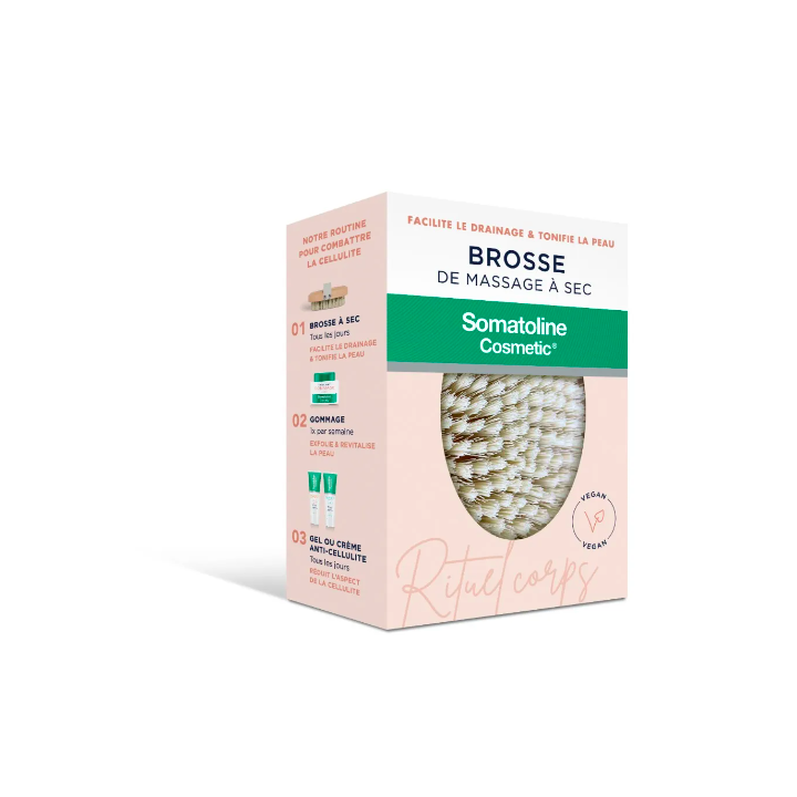 Brosse de massage à sec anti-cellulite Somatoline Cosmetic - une brosse